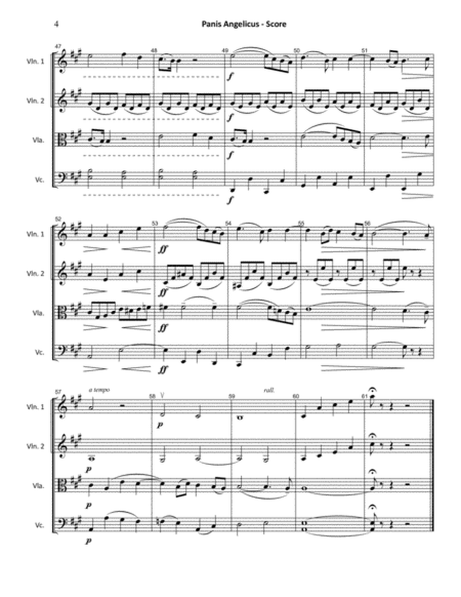 Panis angelicus Op.12, No.5 (Franck) STRING QUARTET image number null