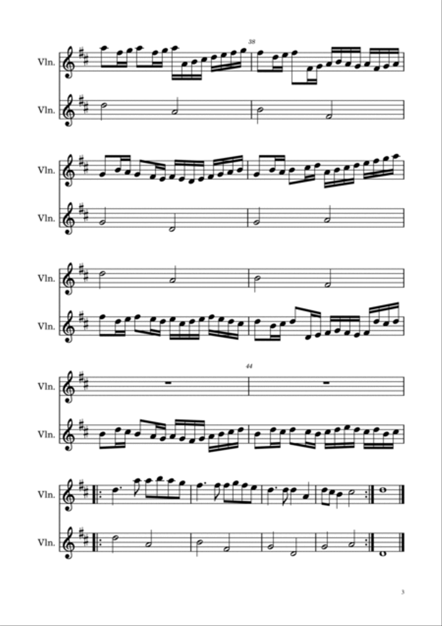 Canon in D Easy Violin Duet Canon in D Easy Violin Duet String Duet scores gallery preview page 3