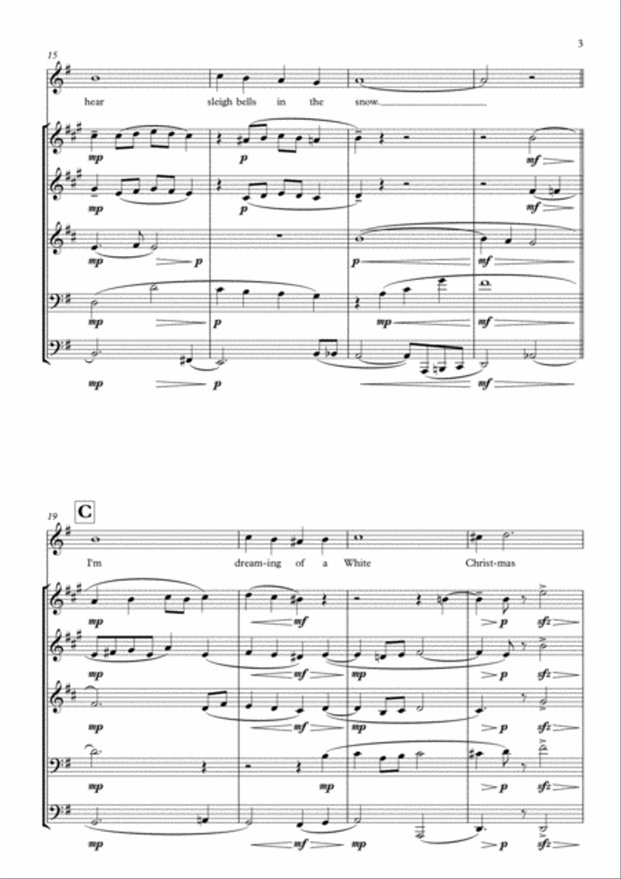 White Christmas Horn scores gallery preview page 5