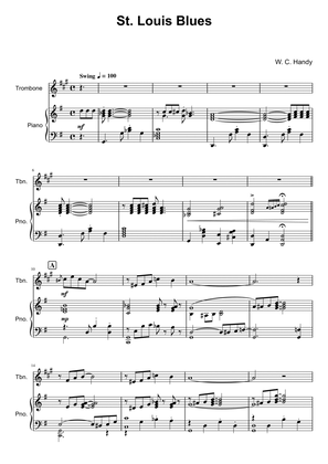St. Louis Blues - Trombone (treble clef)