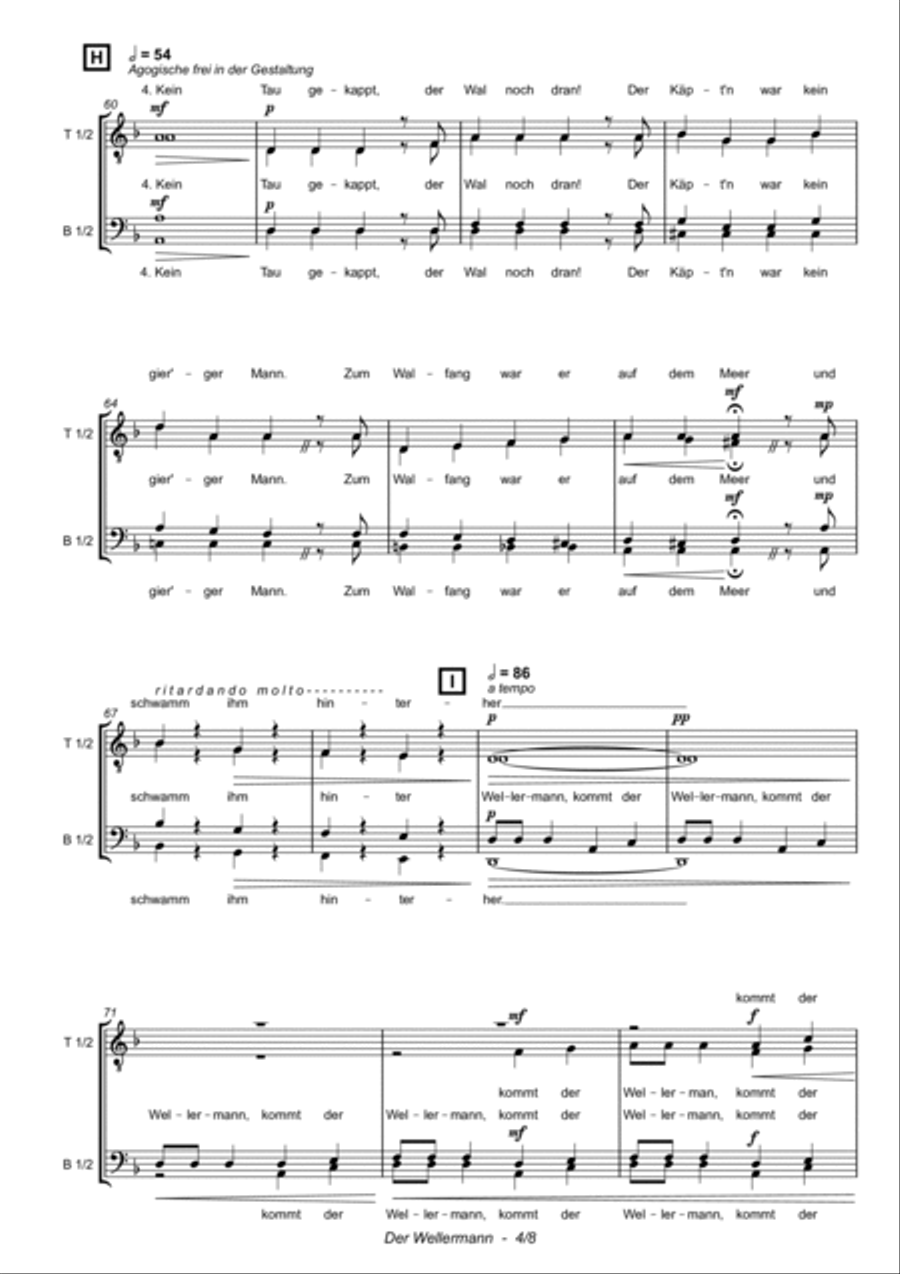 Der Wellerman - the wellerman in german TTBB scores gallery preview page 4