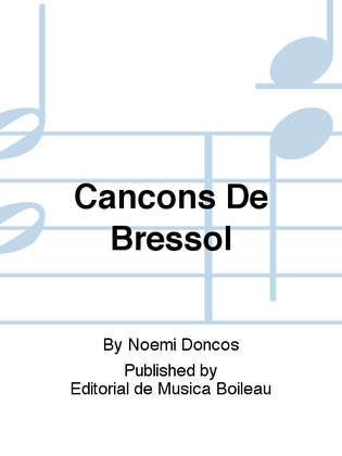 Book cover for Cancons De Bressol
