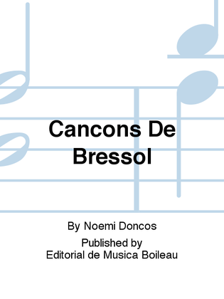 Cancons De Bressol