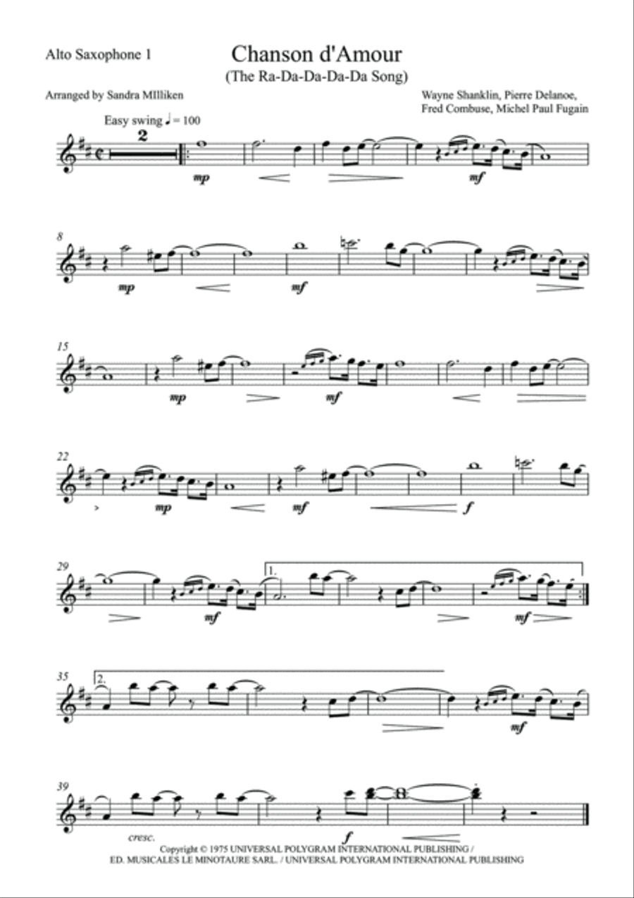 Chanson D'amour Woodwind Quintet scores gallery preview page 5