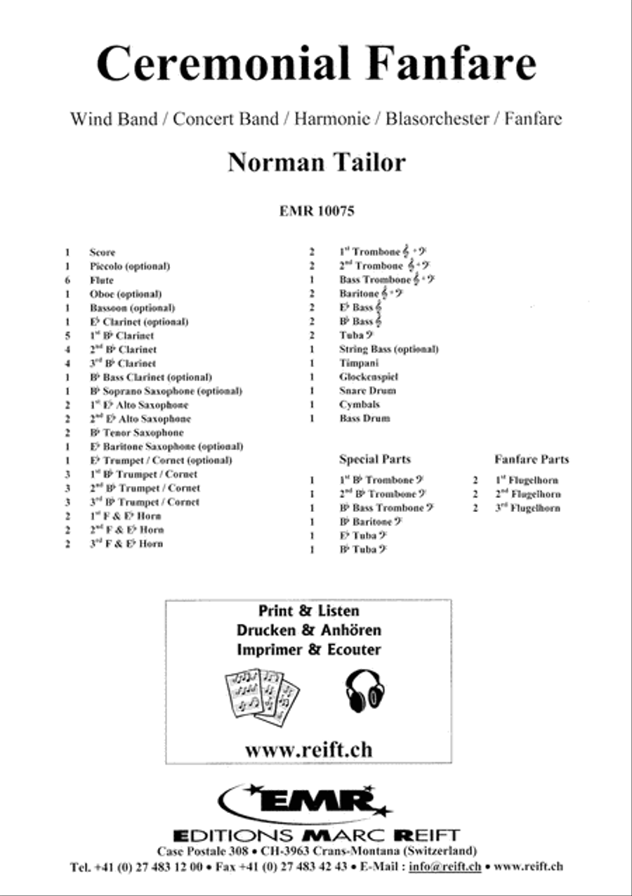 Ceremonial Fanfare Concert Band scores gallery preview page 2