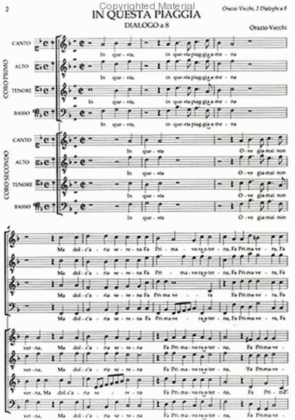 2 Dialoghi (1597) - Score and parts