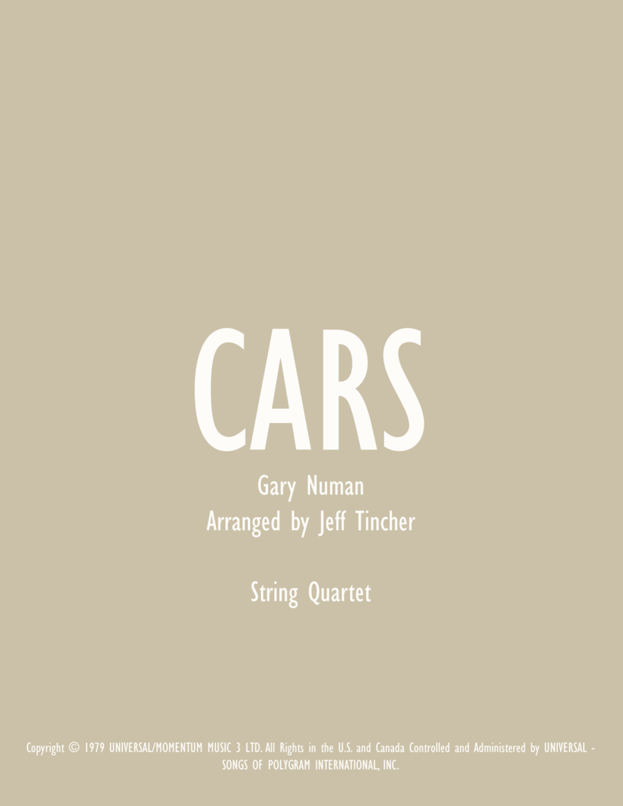 Cars String Quartet scores gallery preview page 1