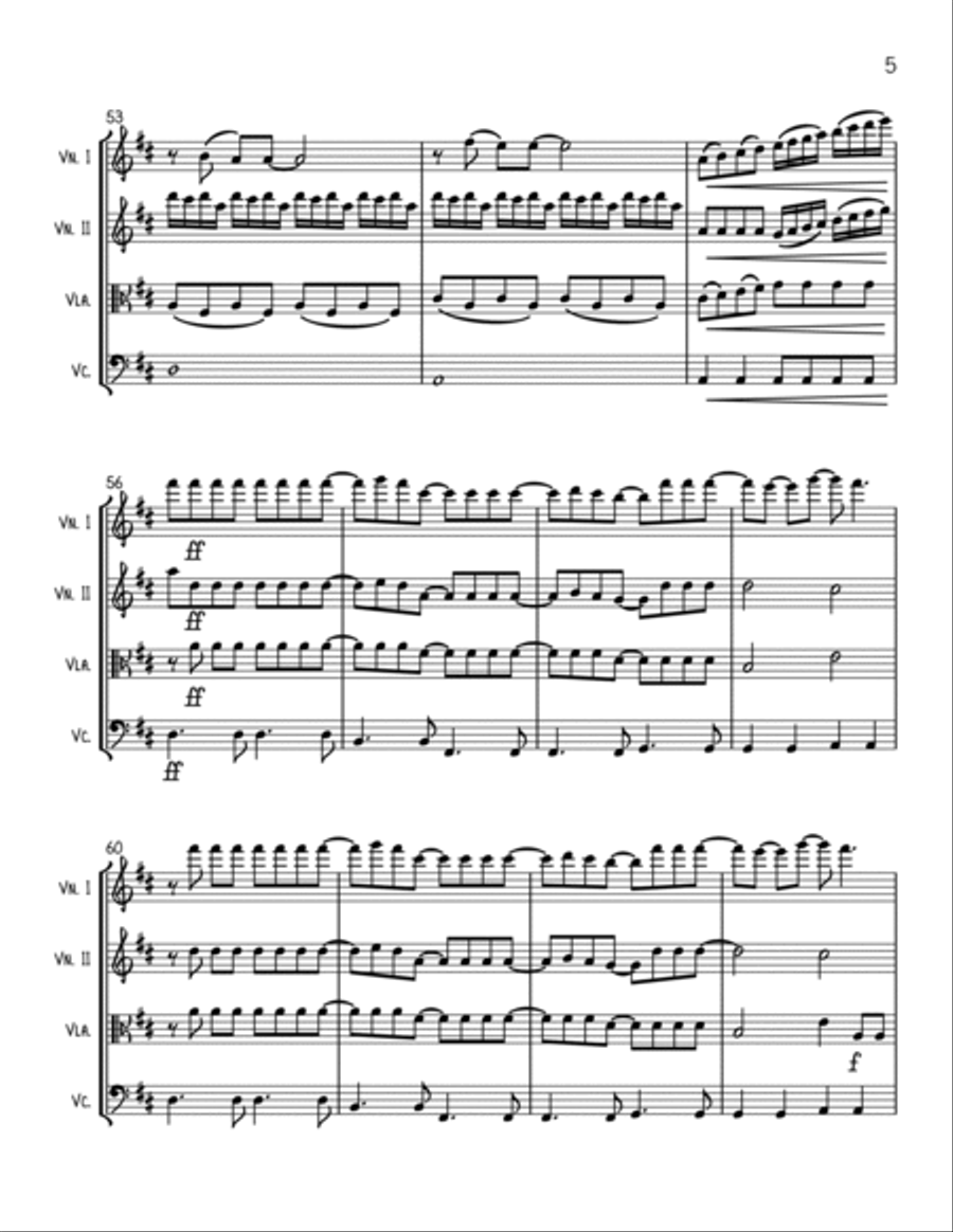 Rule The World String Quartet scores gallery preview page 5