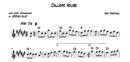 Calliope House (Irish Jig) - Lead sheet in (key of F#)