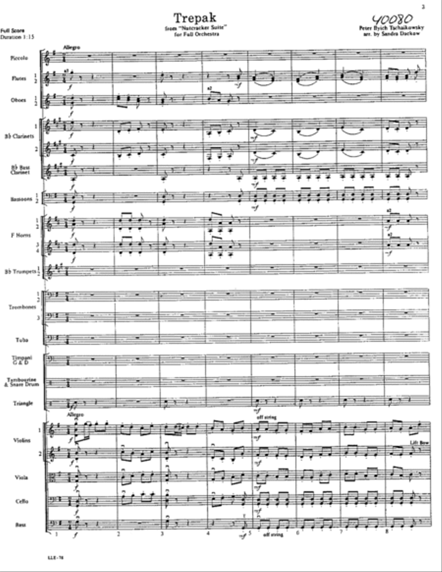 The Nutcracker Ballet: Trepak Orchestra scores gallery preview page 2