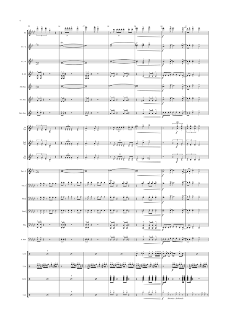 No Easy Way Out Marching Band scores gallery preview page 4