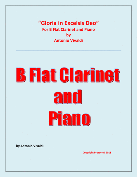 Gloria In Excelsis Deo - B Flat Clarinet and Piano - Advanced Intermediate image number null