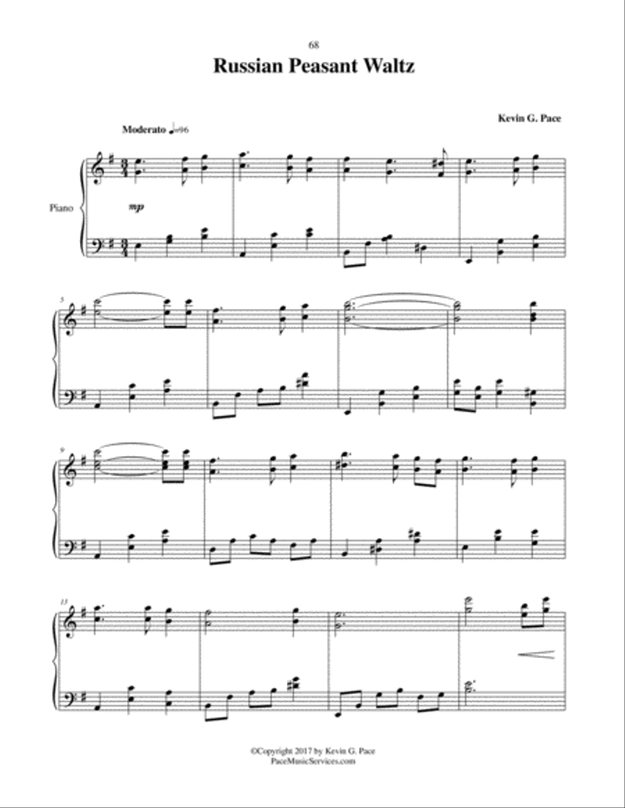 Russian Peasant Waltz - original piano solo Piano Solo scores gallery preview page 2