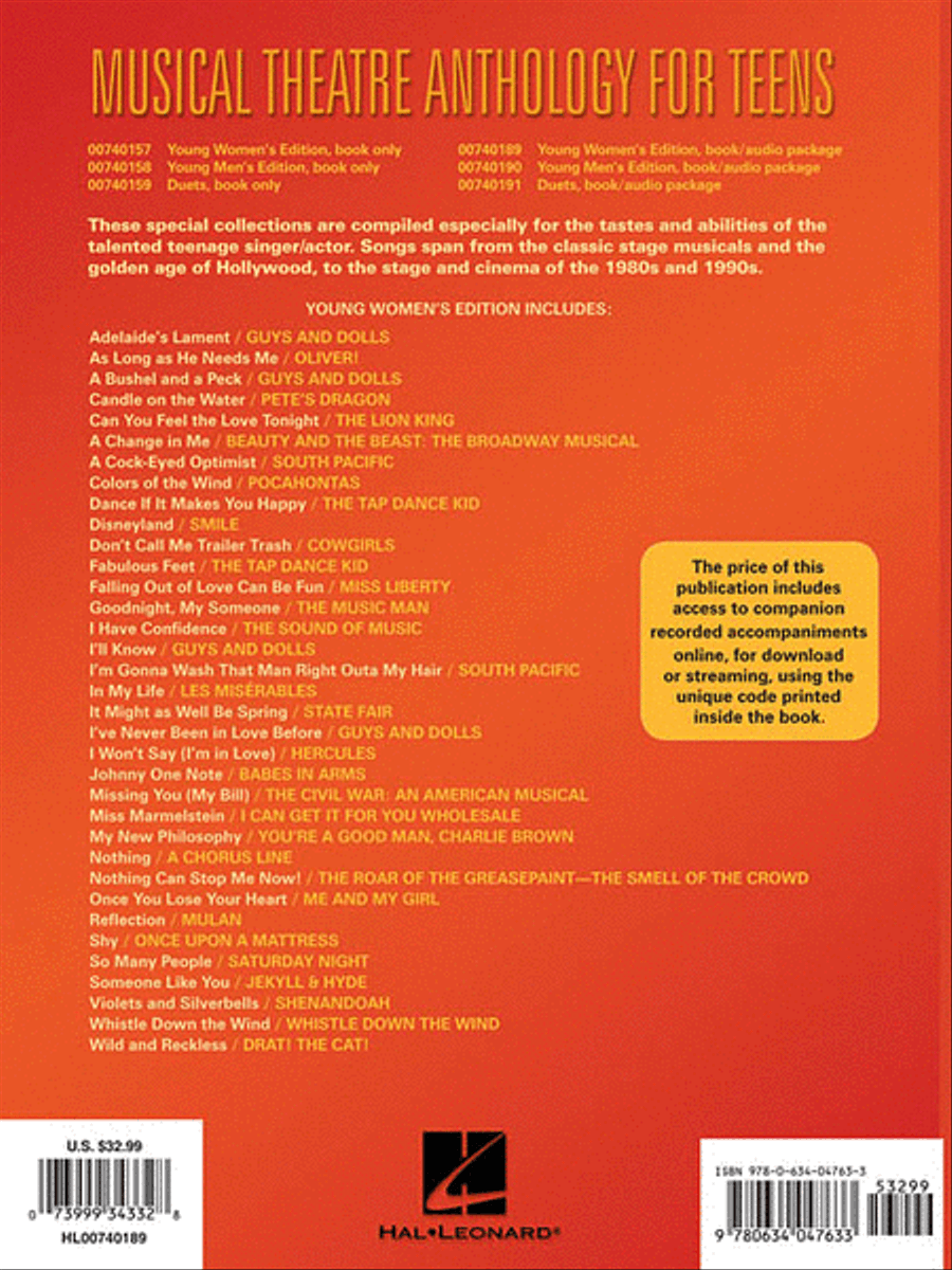 Musical Theatre Anthology for Teens Voice scores gallery preview page 2