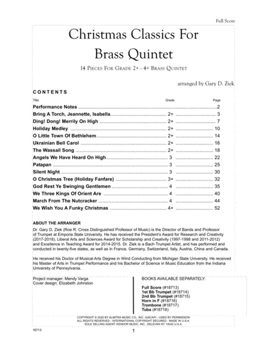 Christmas Classics For Brass Quintet - 2nd Trumpet