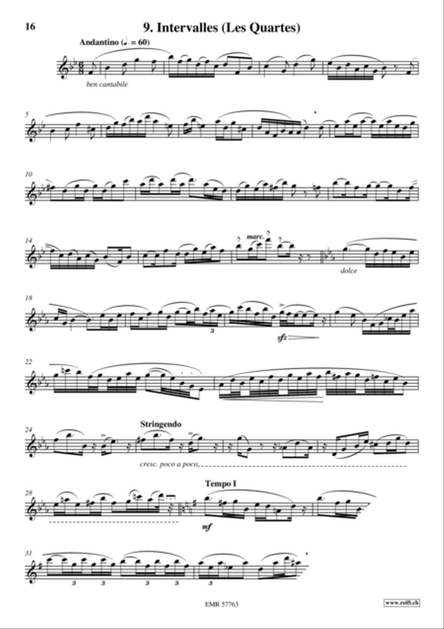 36 Etudes Transcendantes Flute Solo scores gallery preview page 11