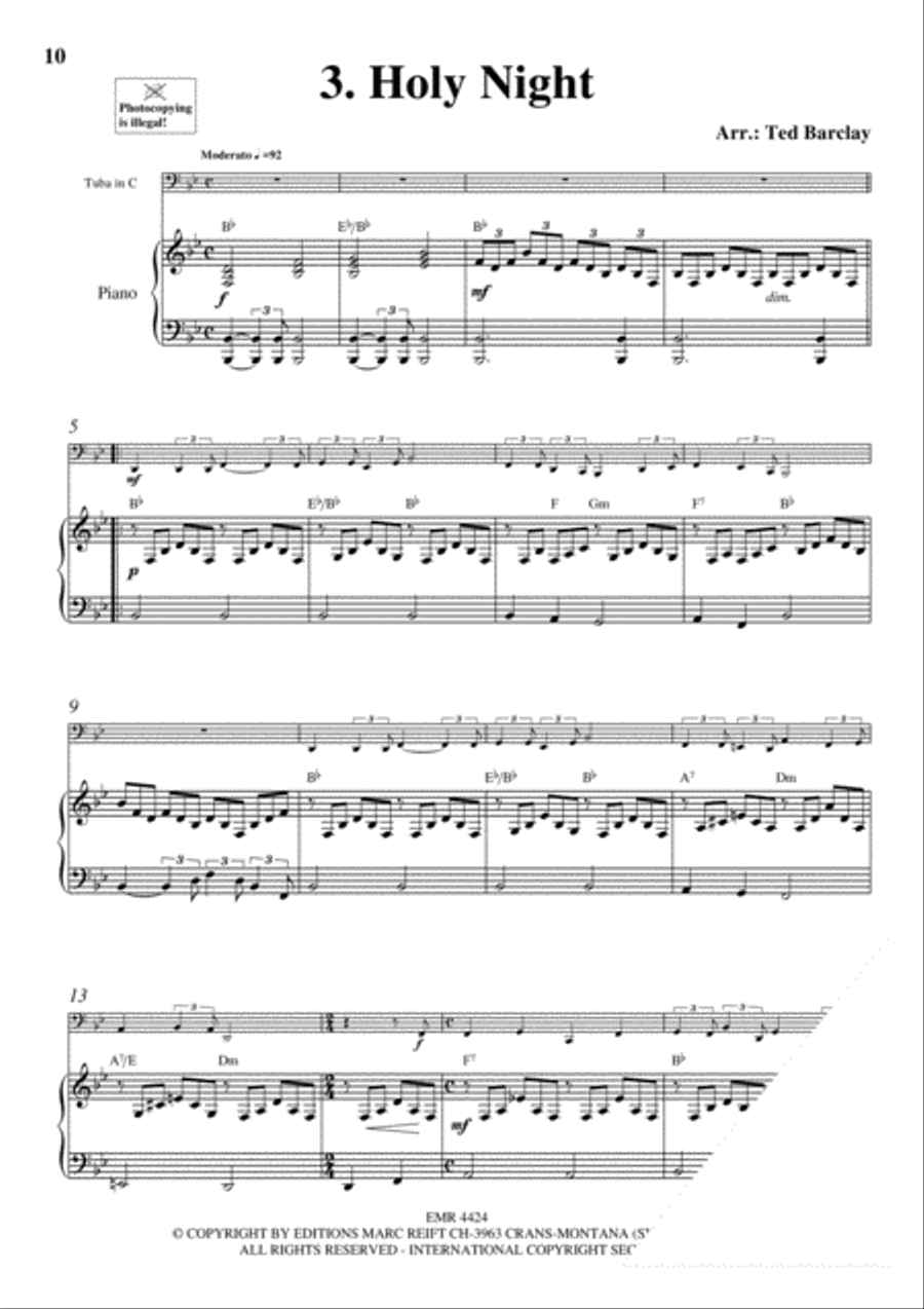 10 Easy Christmas Solos Tuba scores gallery preview page 5