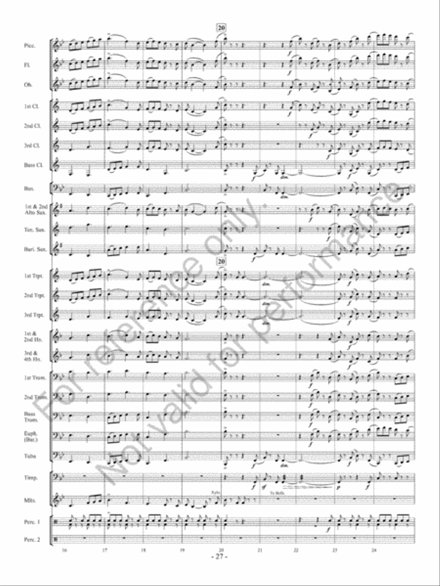 Yorkshire Folk Song Suite Concert Band scores gallery preview page 28