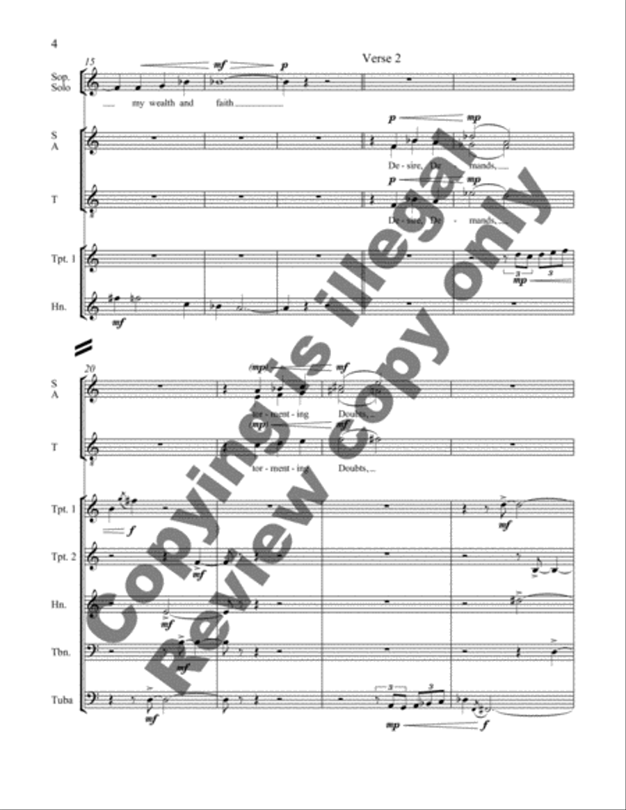 My Father's Gaze (Full Score) Choir scores gallery preview page 4
