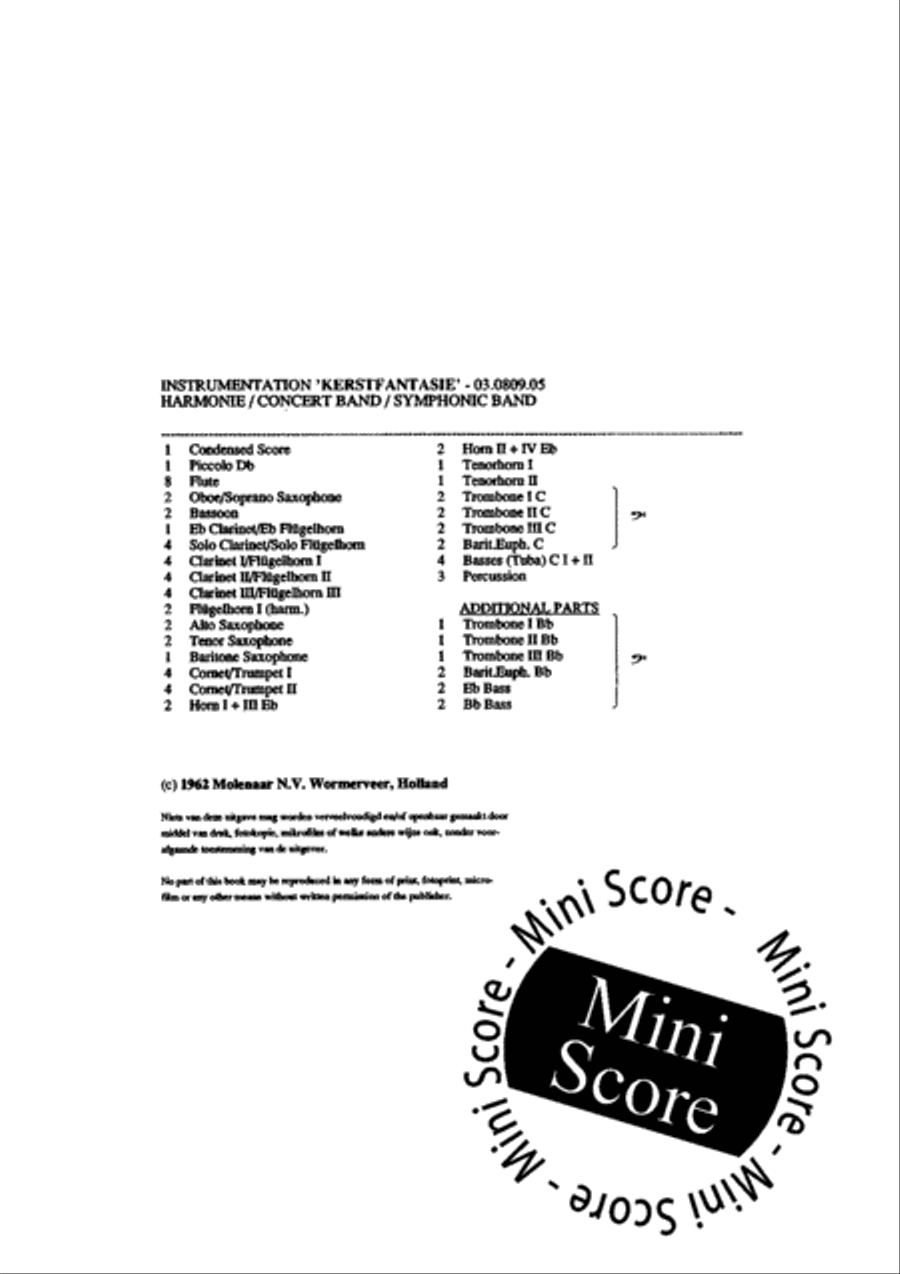 Kerstfantasie Fanfare Band scores gallery preview page 5