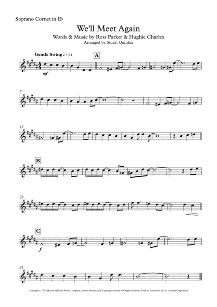 We'll Meet Again Brass Ensemble scores gallery preview page 6