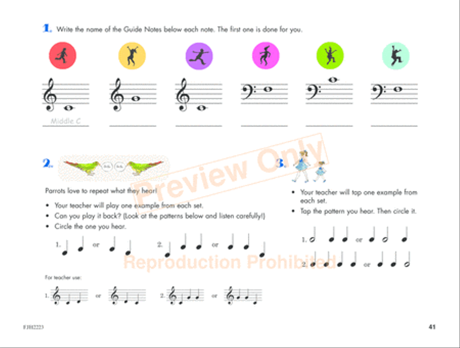 The All-in-One Approach to Succeeding at the Piano, Preparatory Book A Piano Method scores gallery preview page 7