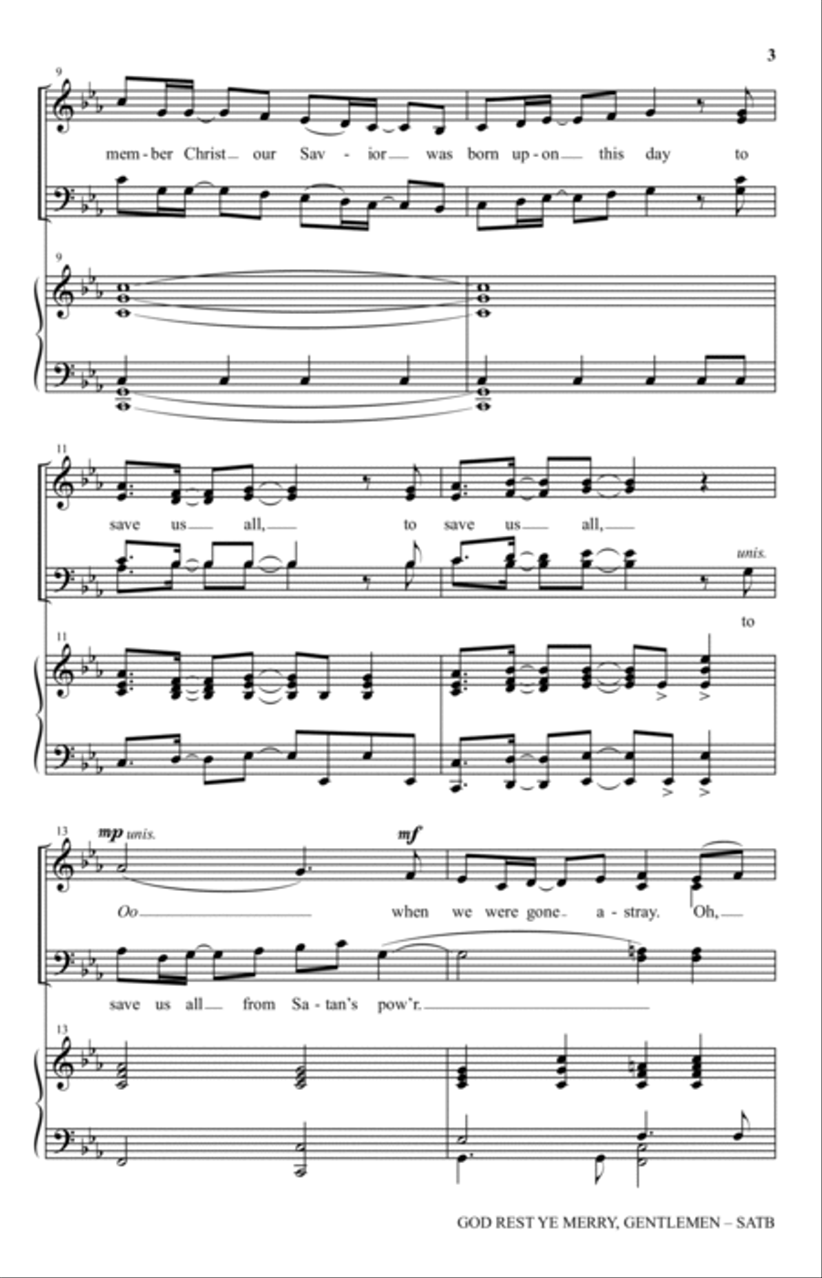 God Rest Ye Merry, Gentlemen 4-Part scores gallery preview page 2