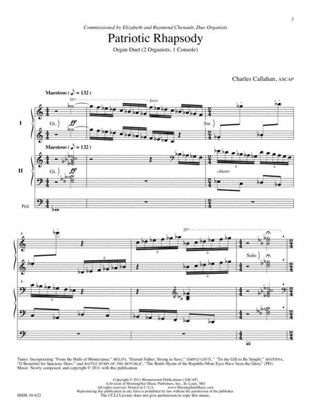 Patriotic Rhapsody: Organ Duet on American Hymntunes image number null