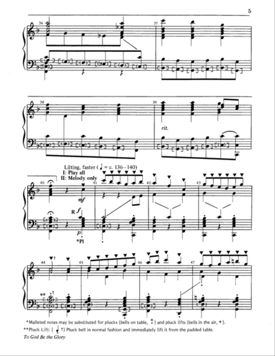 To God Be the Glory Handbell Choir scores gallery preview page 5