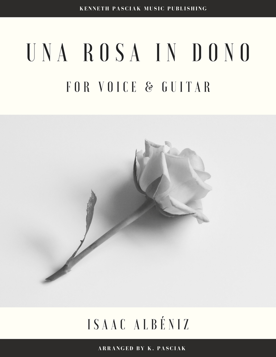Una rosa in dono (for Voice and Guitar) Classical Guitar scores gallery preview page 1