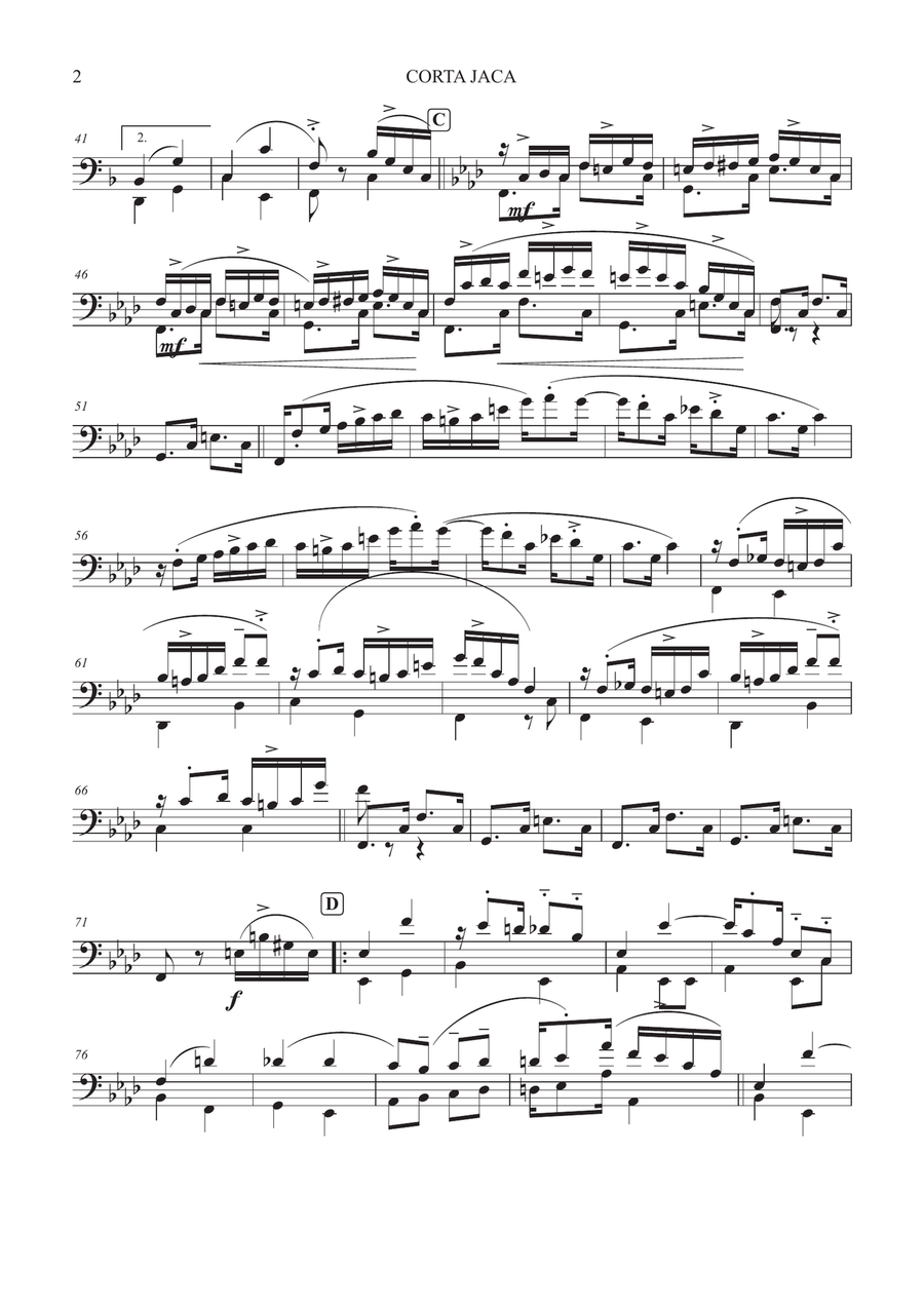 Corta Jaca (Gaucho) - Chiquinha Gonzaga for Cello Cello Solo scores gallery preview page 2
