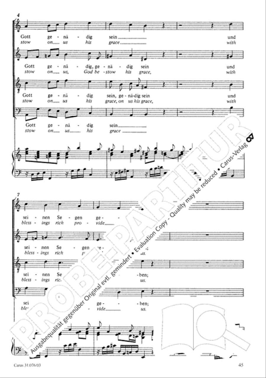 The heavens are telling the Father's glory (Die Himmel erzahlen die Ehre Gottes) 4-Part scores gallery preview page 46