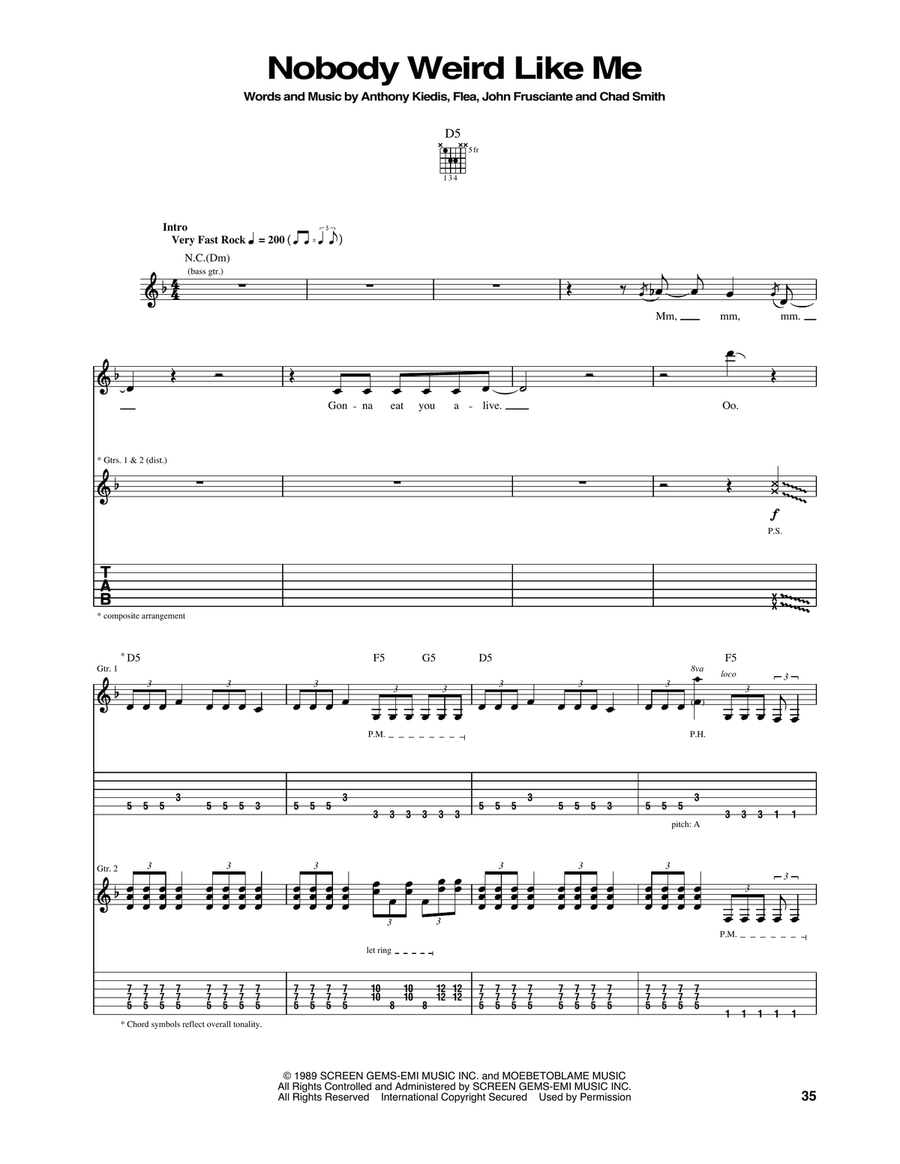Nobody Weird Like Me Nobody Weird Like Me Acoustic Guitar scores gallery preview page 1