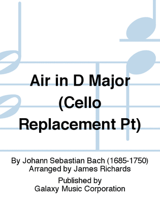 Book cover for Air in D Major (Cello Replacement Pt)