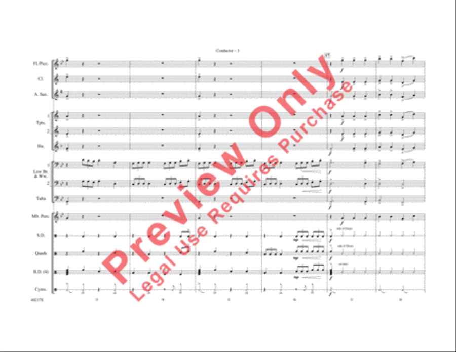 Right Round Marching Band scores gallery preview page 4