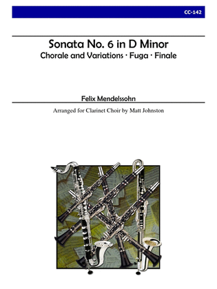 Book cover for Sonata No. 6 in D Minor for Clarinet Choir