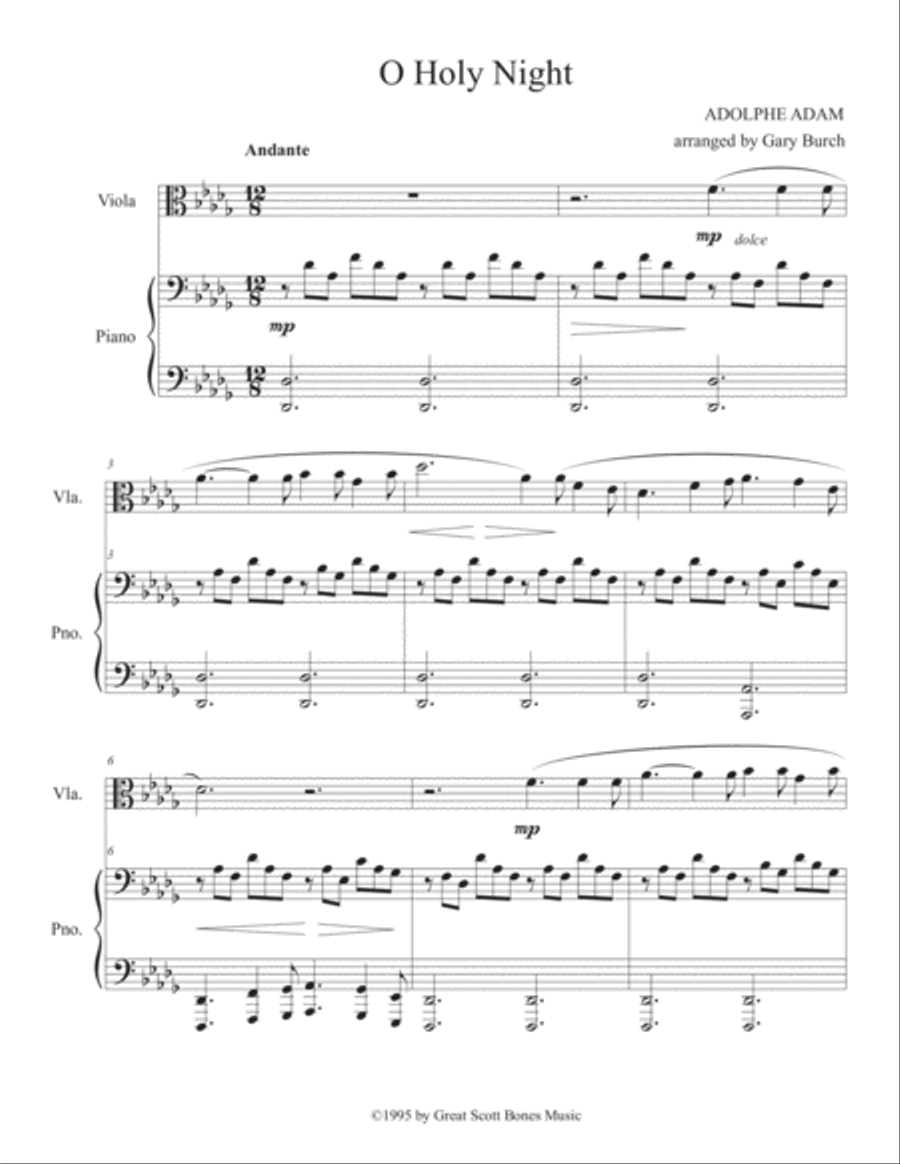 O Holy Night Viola scores gallery preview page 2