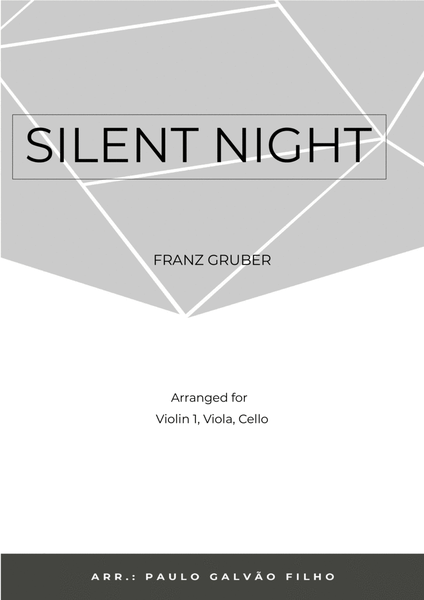 SILENT NIGHT - STRING TRIO (I VIOLIN, VIOLA & CELLO) image number null