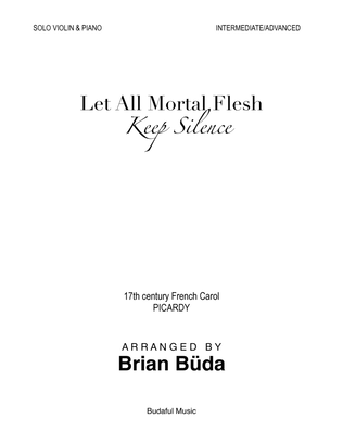 Book cover for Let All Mortal Flesh Keep Silence - Violin solo