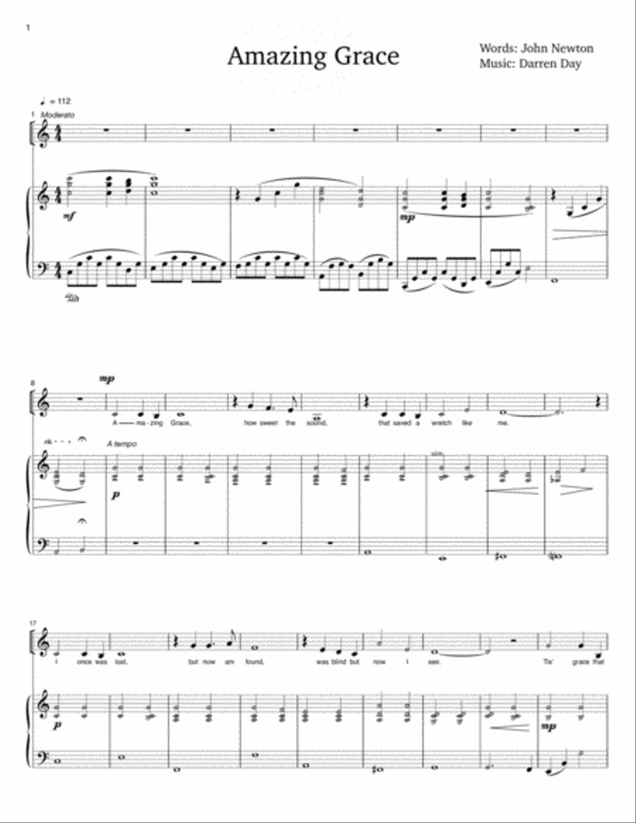 Amazing Grace Voice scores gallery preview page 2