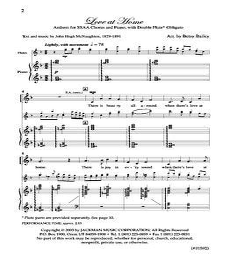 Love At Home - SSAA Love At Home - SSAA SSAA scores gallery preview page 2