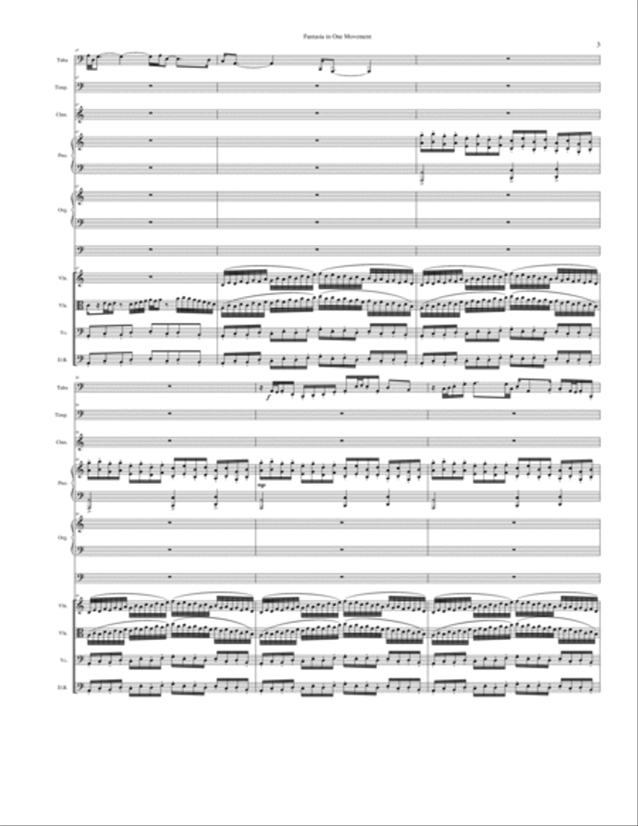 Fantasia in One Movement Full Orchestra scores gallery preview page 3