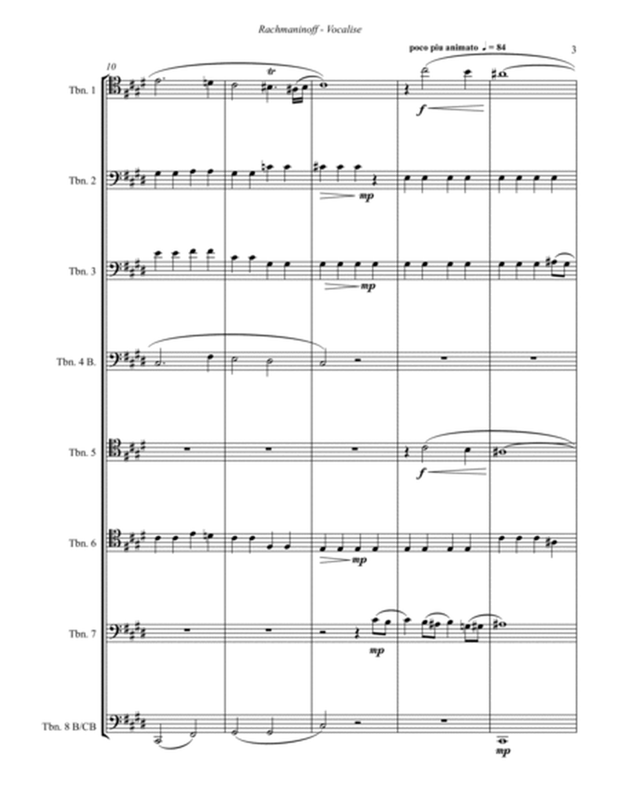 Vocalise for 8-part Trombone Ensemble image number null