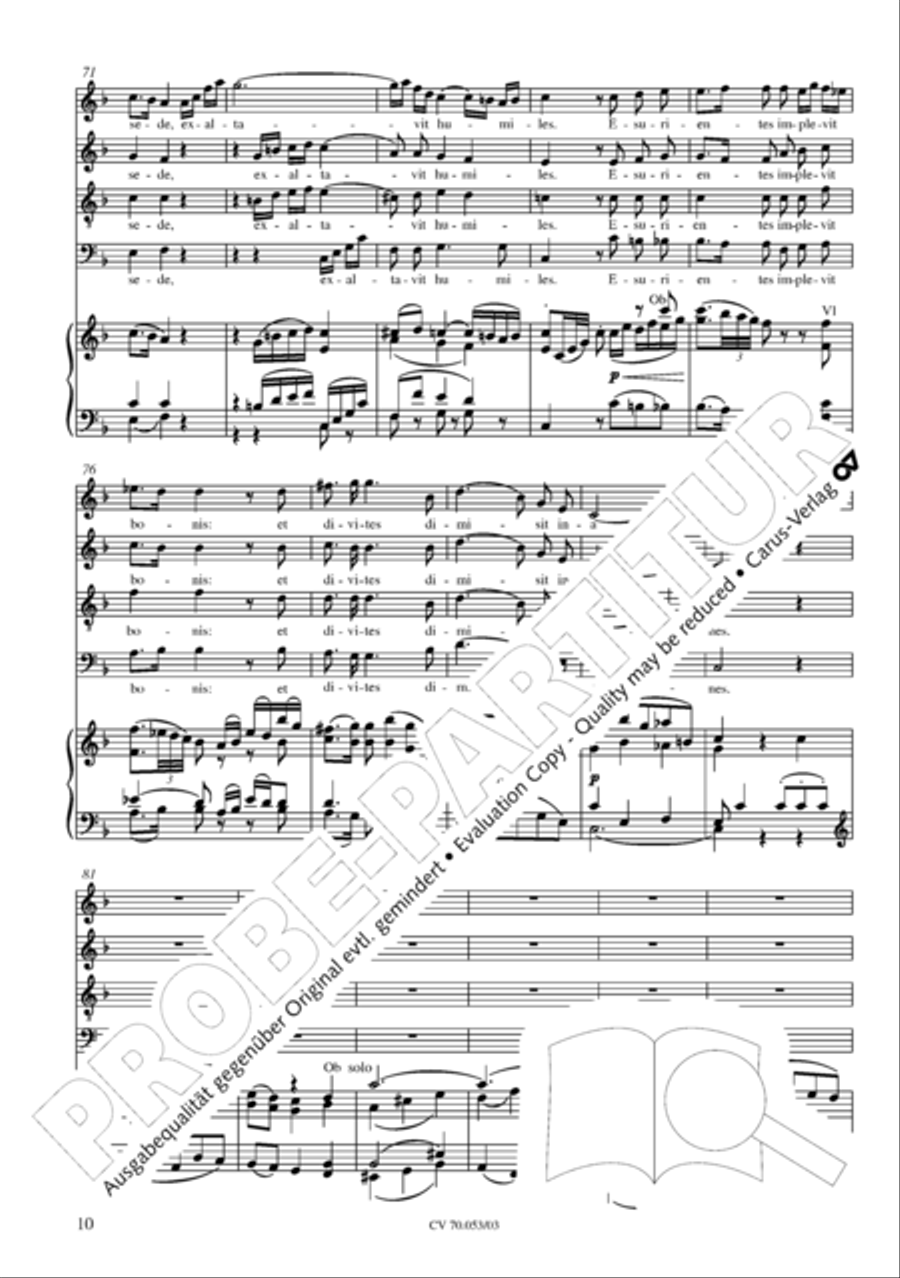 Magnificat in C major 4-Part scores gallery preview page 11