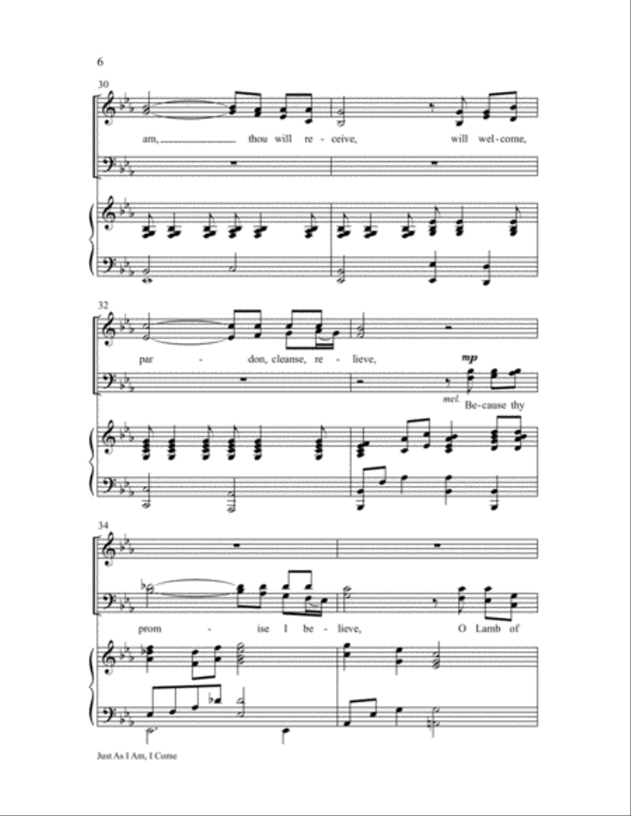 Just as I Am, I Come Just as I Am, I Come 4-Part scores gallery preview page 7