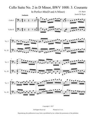 Cello Suite No. 2, BWV 1008: 3. Courante