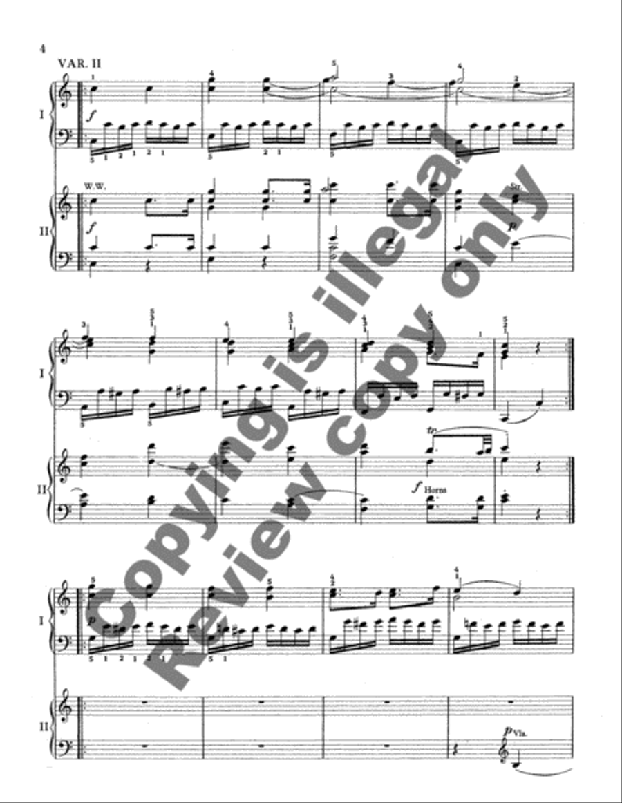 Variations on Ah, Vous Dirai-je Maman Piano Duet scores gallery preview page 11