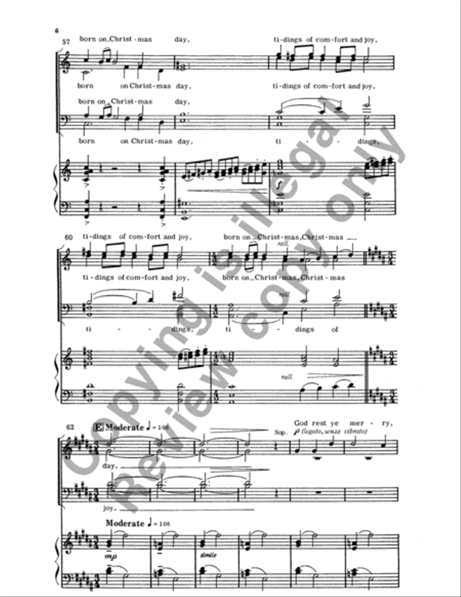 Christmas Trilogy: 3. God Rest Ye Merry, Gentlemen 4-Part scores gallery preview page 23
