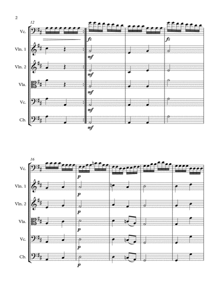 Scherzo for Cello and String Orchestra in D Major (score and parts) image number null