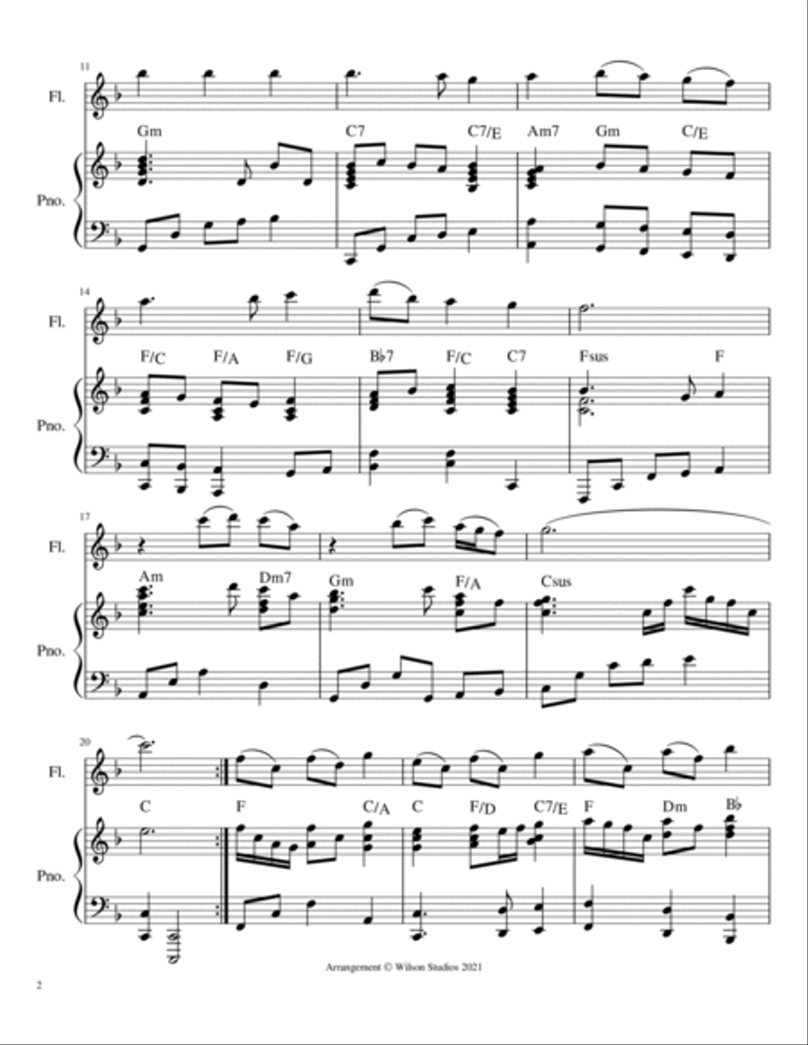 America (My Country 'Tis of Thee)--flute solo Flute Solo scores gallery preview page 2